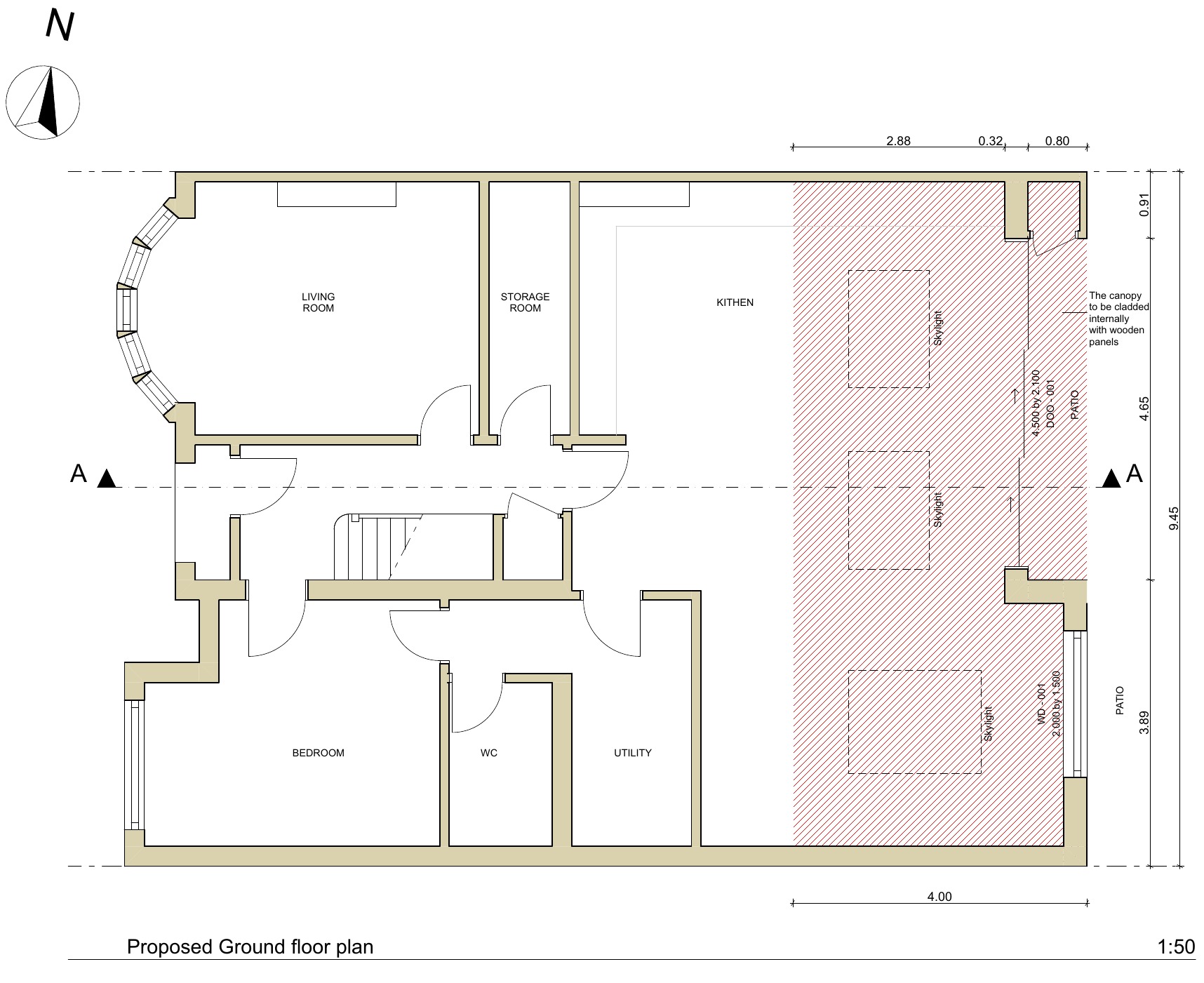 Proposed ground floor reconfiguration and rear extension for the same Surrey home